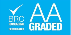 BRC Packaging Certified AA Graded