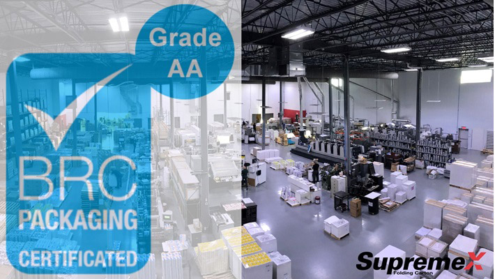 SupremeX Folding Carton is BRC Grade AA Certified