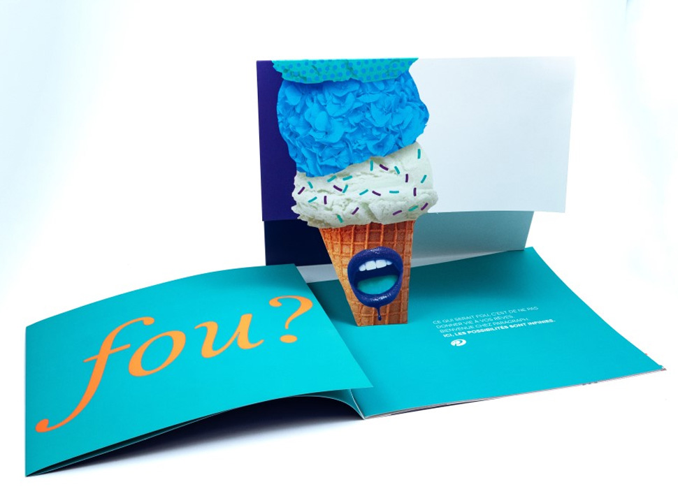 Commercial print at Paragraph, a division of SupremeX. This pocket folder was designed to match the brochure it would hold.