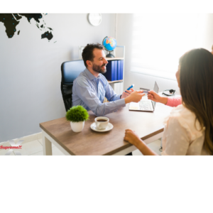 Collaborating with colleagues.