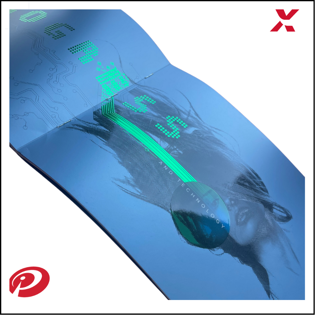 High-quality printed envelope with advanced print finishing, featuring vibrant spot colors and premium design effects, demonstrating SupremeX envelope printing and finishing solutions.